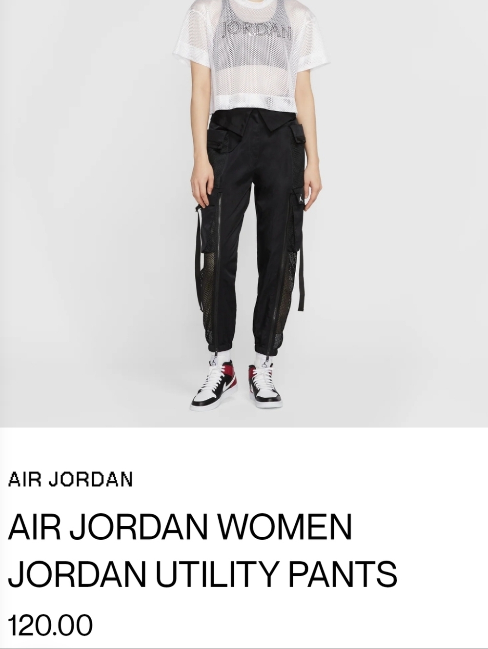 AIR JORDAN Utility Pant Sz S Black